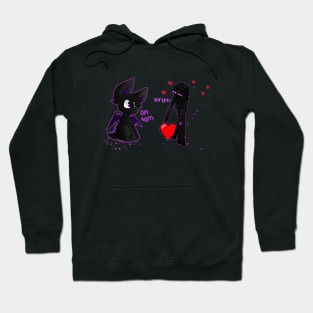 minecraft ender man in love with ender dragon valentine Hoodie